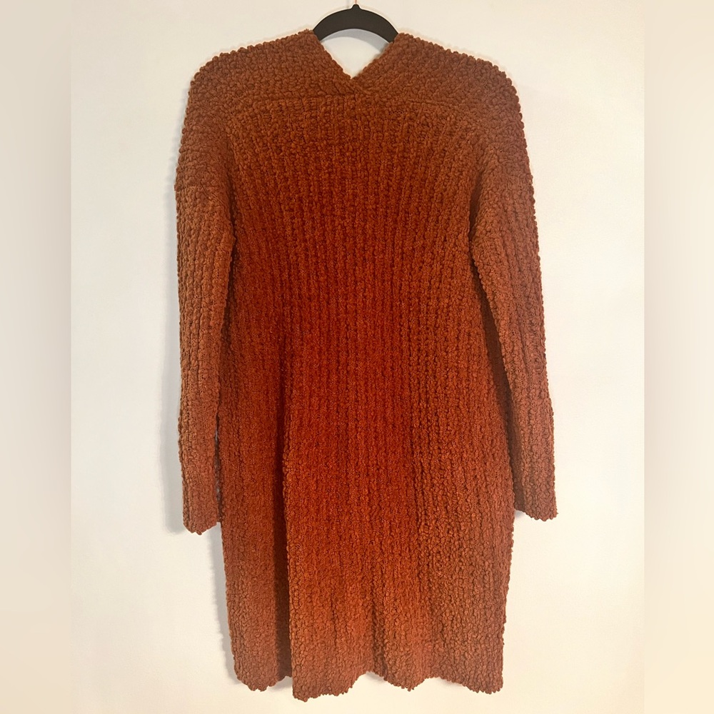 Pink Rose Rust Colored Chunky Knit Ribbed Sweater - Picture 2 of 6